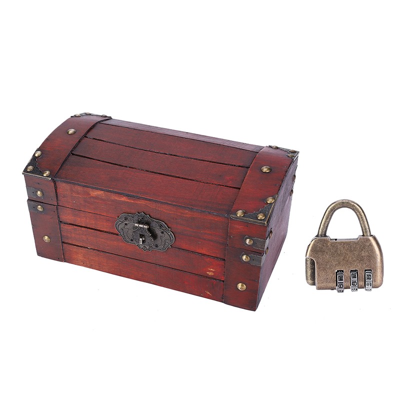 Vintage Wooden Storage Box Retro Hand Made Exquisite Jewelry Craft