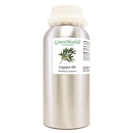 Cajeput – 16 fl oz (473 ml) Aluminum Bottle w/Plug Cap – 100% Pure Essential Oil – GreenHealth
