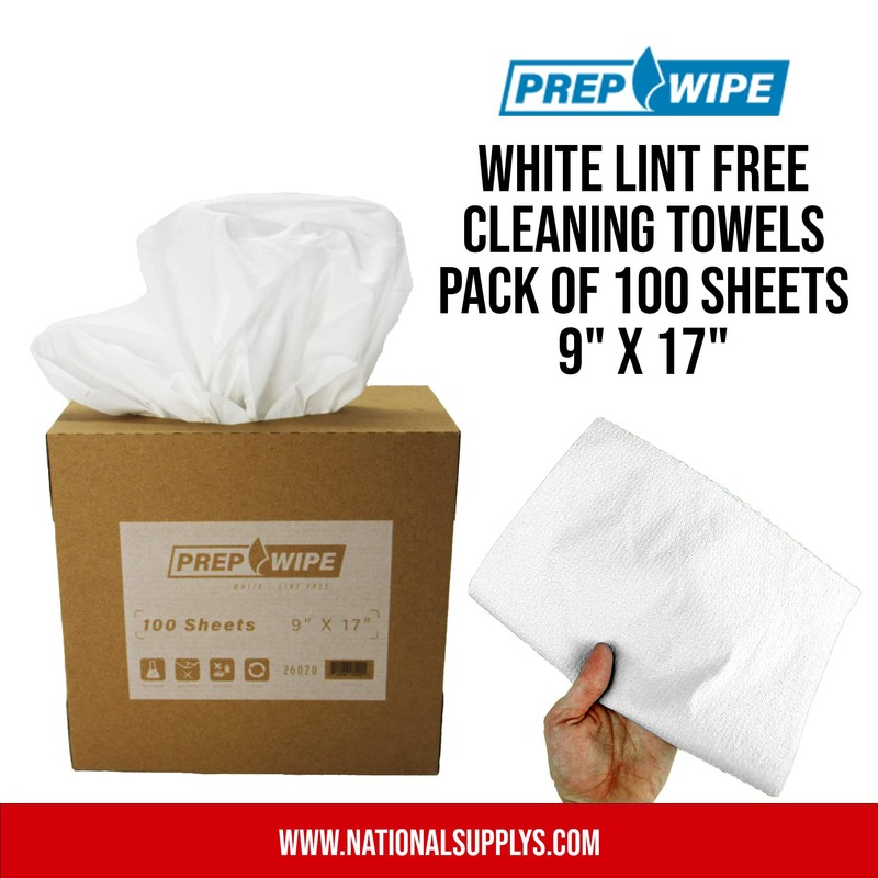 Prep Wipe Lint Free Cleaning Towels Pack of 100 Sheets
