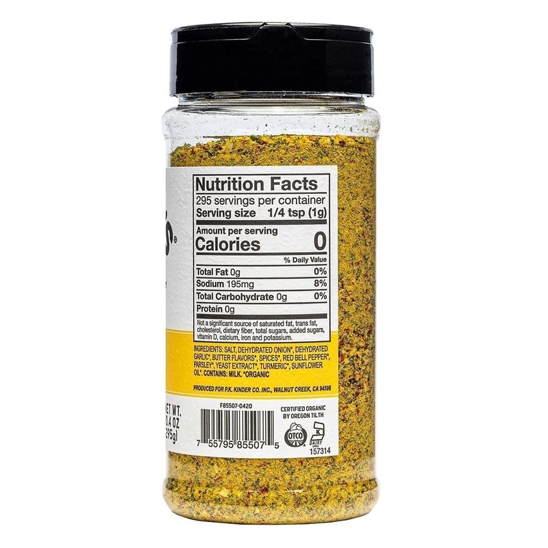 Kinder's Organic Buttery Steakhouse Seasoning Rub, 10.4 Ounce