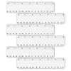 6 Pcs Clear Ruler,6 inch Ruler, Plastic Ruler, Drafting Tools,