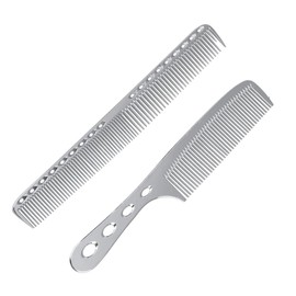 TOVINANNA 2pcs Stainless Steel Hair Combs Fine Styling Fork Comb and Large Hair Organizer for Women and Men for and Scalp Massage