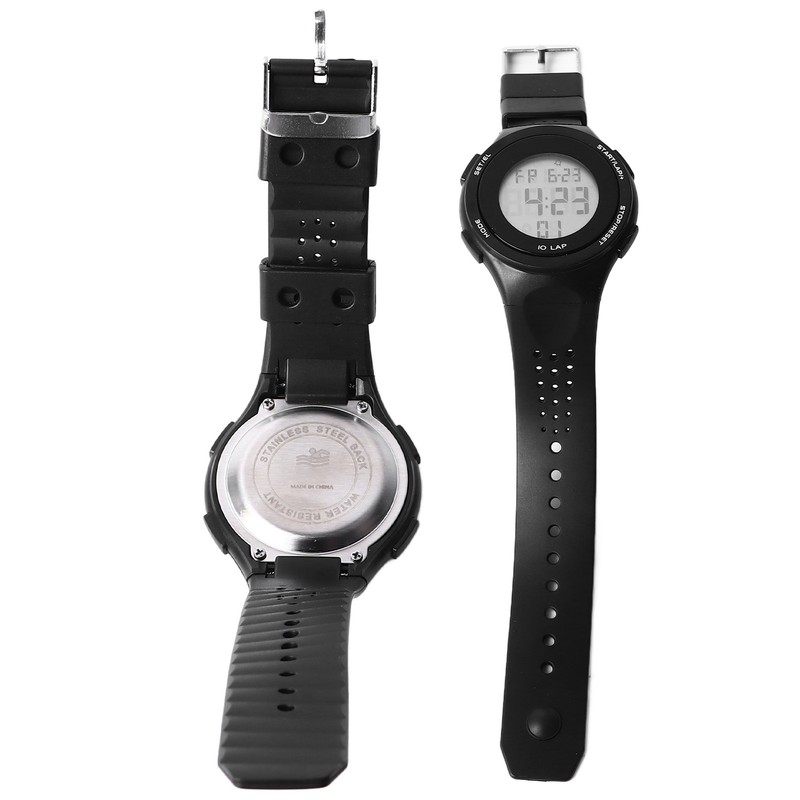 LED Digital Watch Waterproof Clear Display Breathable Strap Electronic Watch
