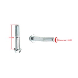 M10 Bolt Hex Flange Head 20 25 30 35 40 45 50 55 60 65 75 80 100 x 1.25 Pitch, Class 8.8 Zinc (M10-1.25X55)