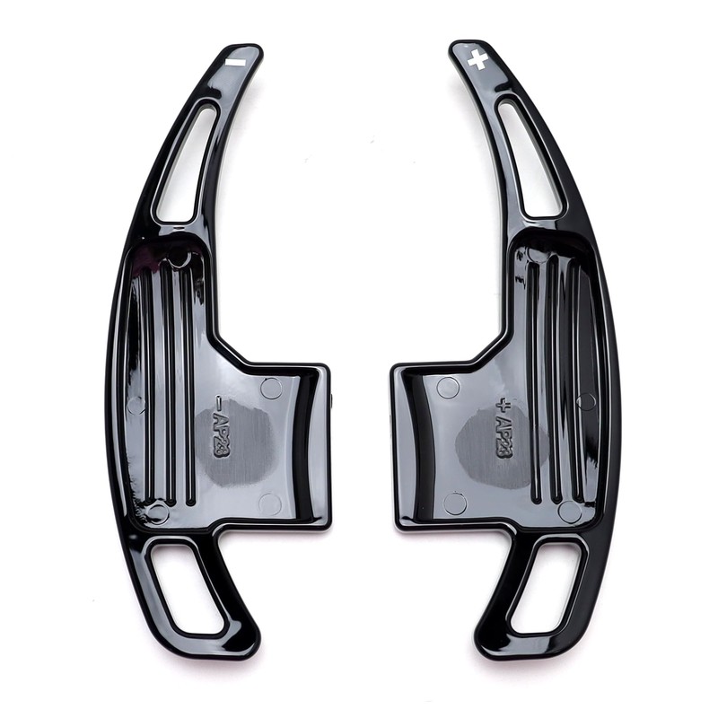iJDMTOY Gloss Black Finish Larger Paddle Shifter Extensions Compatible with