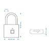 QANYEGN Fingerprint Padlock, Mini Smart Security Lock, Keyless USB Fingerprint