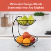 Spectrum Yumi 2 Tier Fruit Basket Server for Kitchen Counter