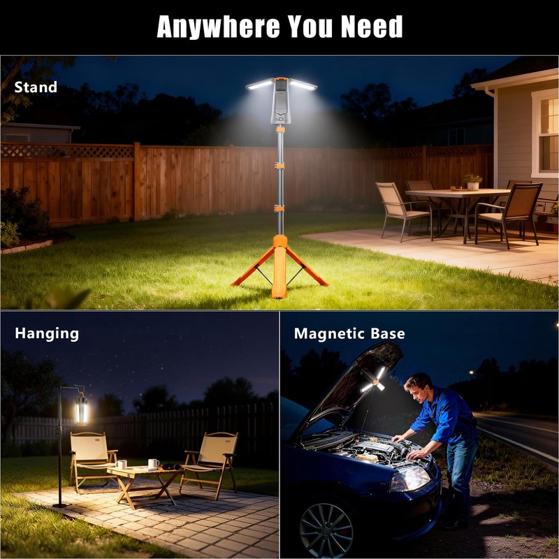 SKYFIRE Rechargeable Camping Light, 5500 Lumens LED Work Light with