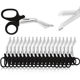 AAProTools Set of 24 Trauma Paramedic EMT Shears Scissors 7.25"- Made of Premium Quality Stainless Steel - Ideal Gift for EMT, Nurses doctors Firefighter and more (Black)