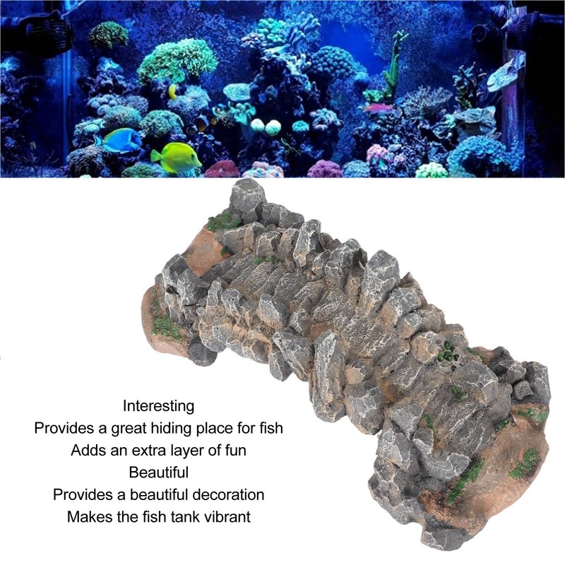 Aquarium Arch Bridge Resin Safe Simulation Decoration Fish Tank Bridge