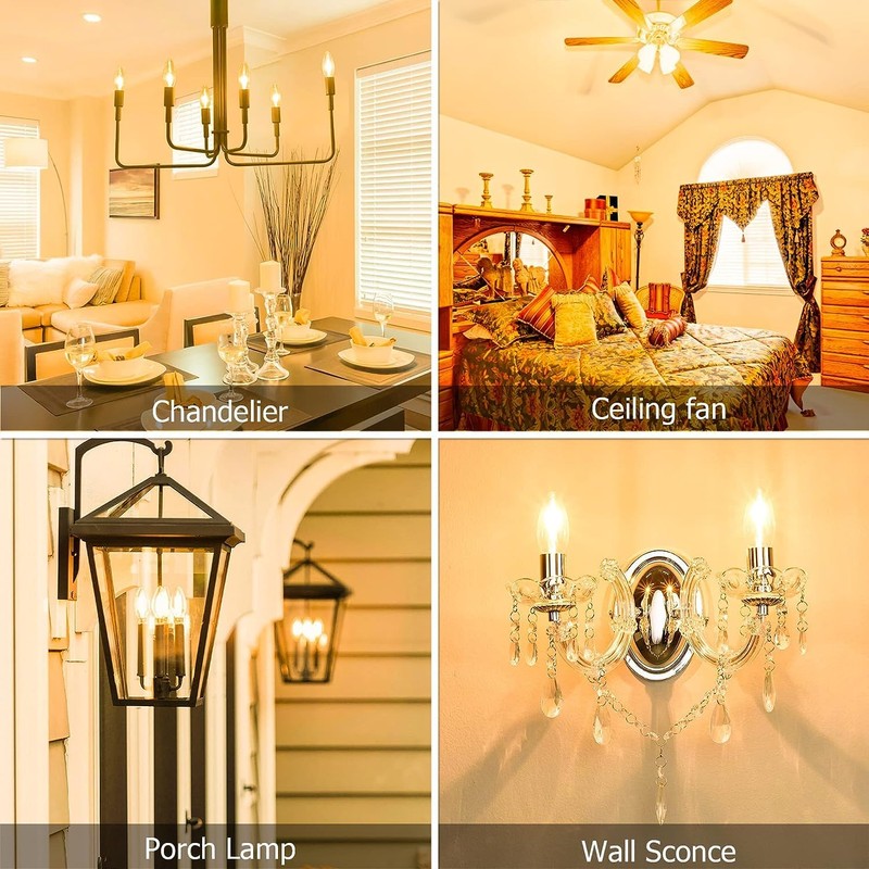 Cotanic E12 LED Bulb Dimmable 3000K Soft White, LED Candelabra