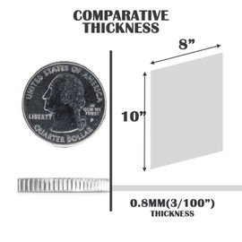 Performore 20 Pack of 8x10 Inch Plexiglass Sheet with Protective Film, 0.04" (1mm) Thick PETG Panels, Clear Acrylic Plastic Sheet - Picture Frame Glass Replacement, Flexible Acrylic Sheet