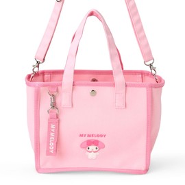 Sanrio 615161 2-Way Mini Tote Bag, My Melody, Cotton, Polyester, Steel, Shoulder Bag, For Ages 3 and Up