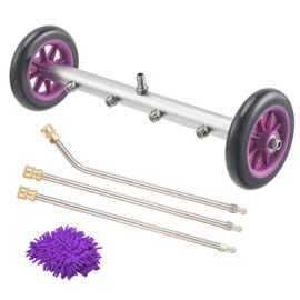 PWACCS Pressure Washer Undercarriage Cleaner – 16 Inch Power Washer Under Carriage Spray – High Pressure Washing Under Car Attachment with 3 Pcs Extension Wand – 4000 PSI
