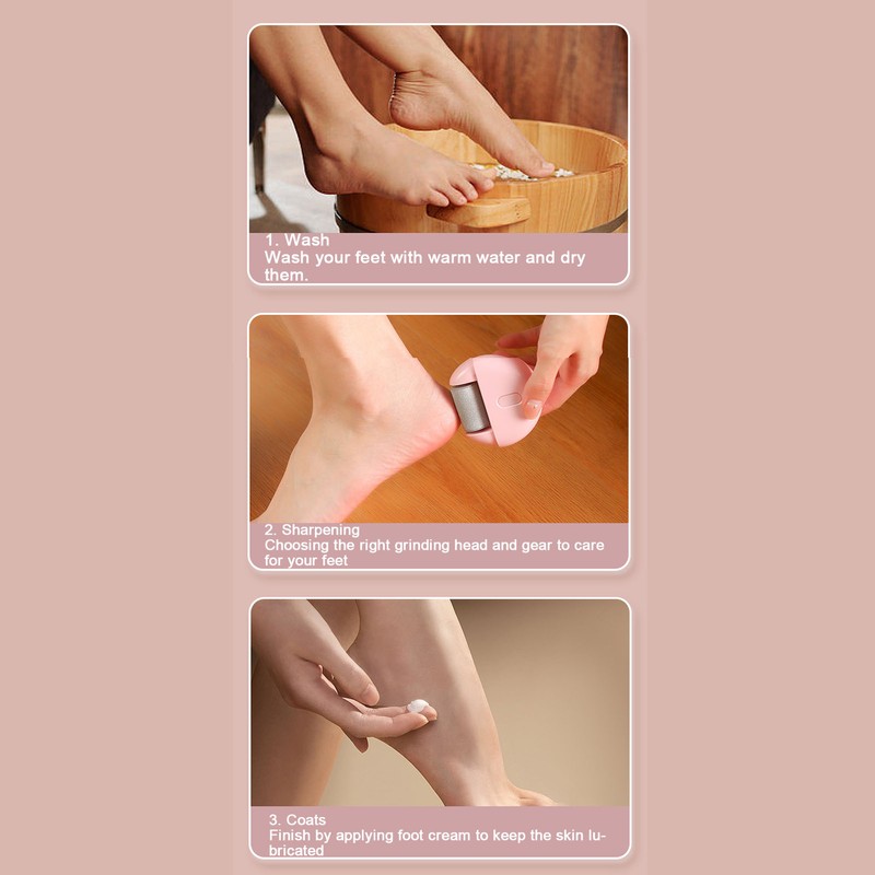 Detachable Washable Foot File USB Waterproof Callus Remove Rechargeable Foot