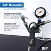 Tyre Inflator with Pressure Gauge [Includes Adapter & Replacement Caps]