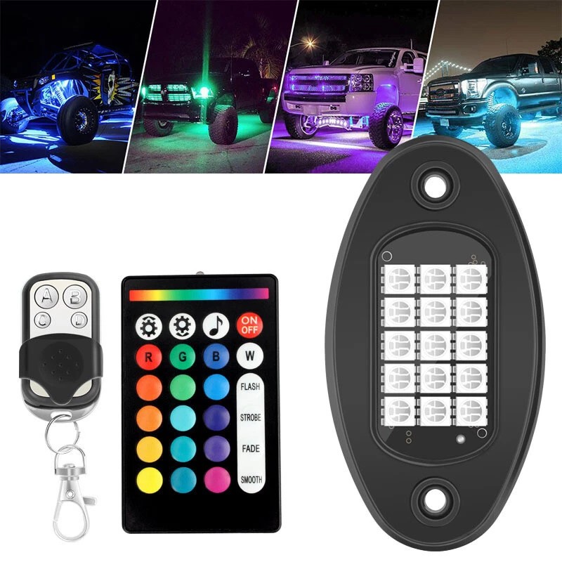 KEEPDSGN 10 Pods RGB LED Rock Lights Kit Underbody Neon