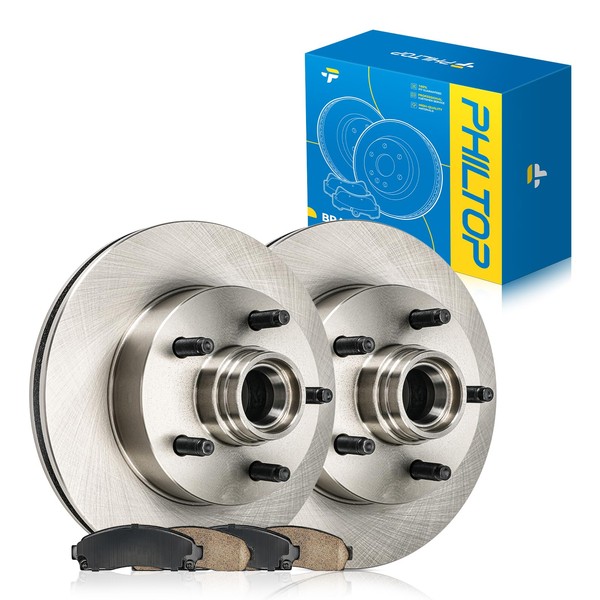 PHILTOP Front Brake Pads and Rotors kit Fit for Mazda