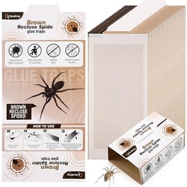 Qualirey 24 Pack Spider Traps Indoor for Brown Recluse Spiders, Extra Sticky Large Insect Glue Boards for Black Widows, Sac, Wolf and Other Crawling Bugs Inside Home