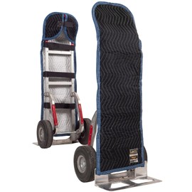 US Cargo Control Quilted Hand Truck Covers 50" x 16" (12-Pack), Rounded Top Hand Truck Pad with Hook and Loop Straps, Padded Cotton/Polyester Quilted Furniture Pads for Moving, Storage, Deliveries