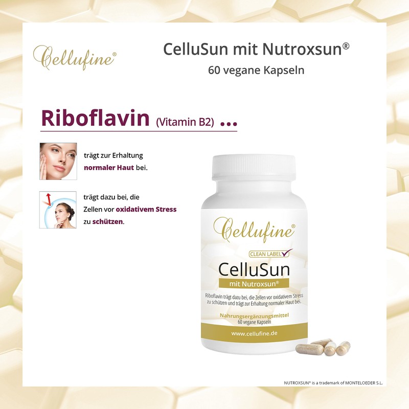 Cellufine® CelluSun with Nutroxsun® - 60 Vegan Capsules Optimised with