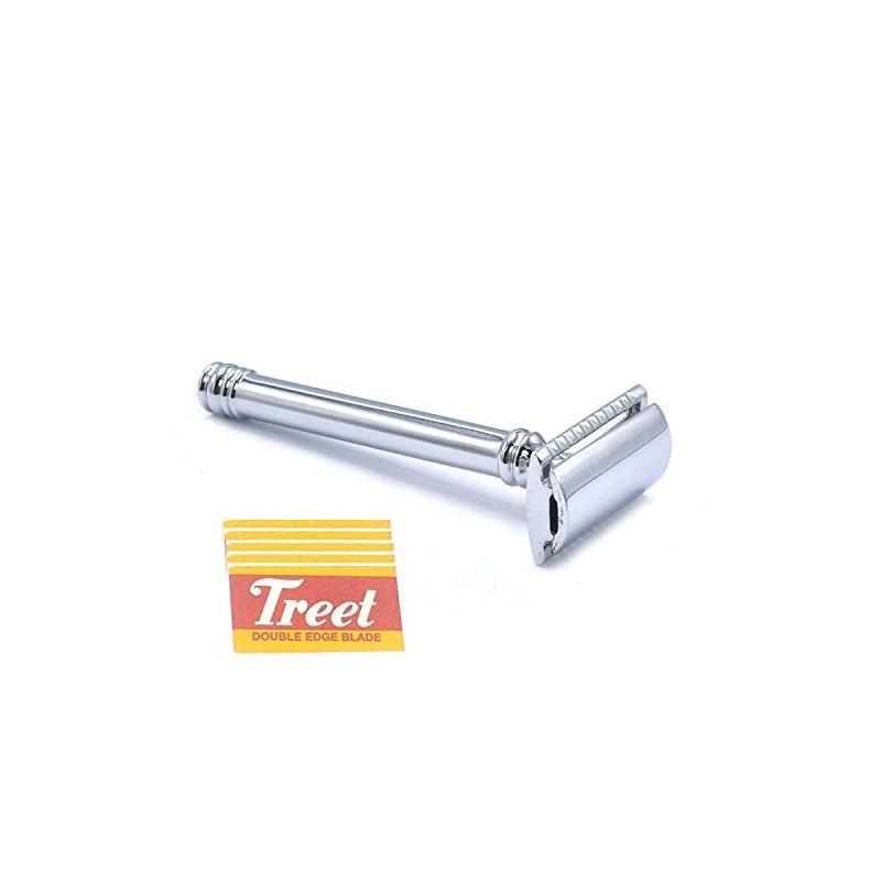 OdontoMed2011® Classic Long Handle 3-Piece Double Edge Safety Razor (BTS-330)