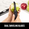 Gorilla Grip Sharp Stainless Steel Swivel Vegetable Peeler, Comfortable Handle,