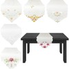 ARSVITA Table Runner with Embroidery, Embroidered with Flowers or Butterflies