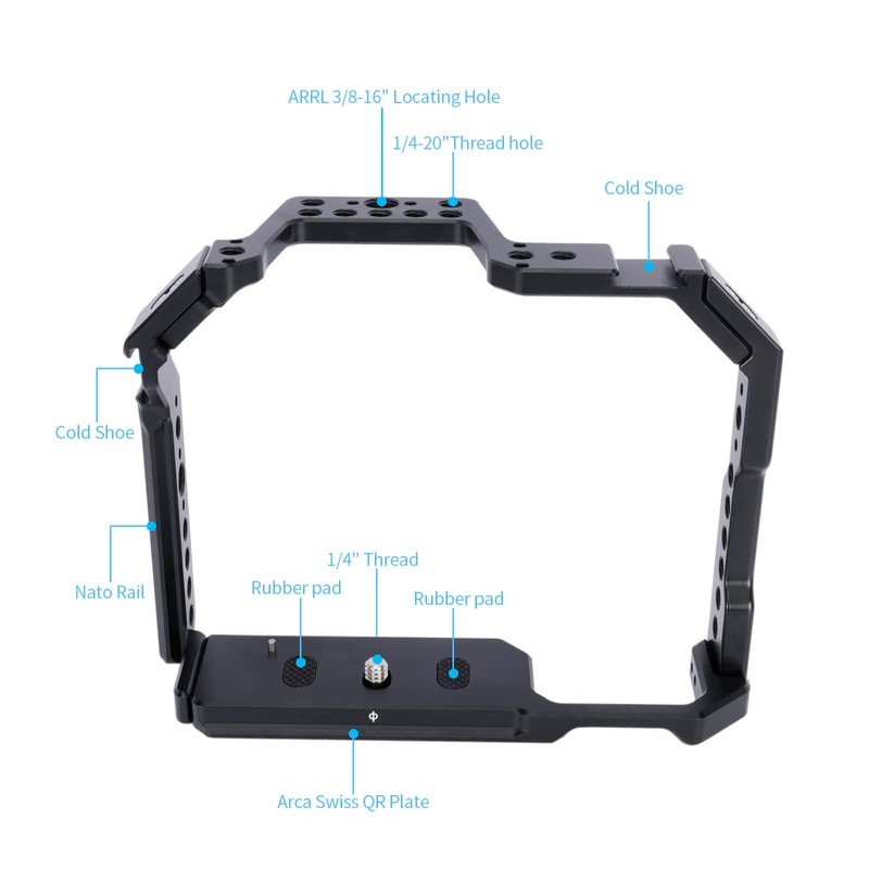 6D/6D Mark II Cage,NICEYRIG Camera Cage for Canon EOS 6D