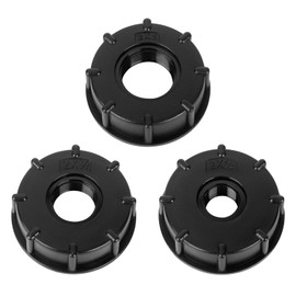 IBC Adapter Cap Accessories Pack of 3 Adapter Cap Lid Outlet Tap IBC Tank Lid Adapter IBC Container S60x6 Accessories Adapter Cap IBC Tank Connection for 1000L Water Tank 1 Inch 3/4 Inch 1/2 Inch