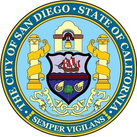 San Diego City California State USA Seal Car Bumper Sticker Decal 5" x 5"