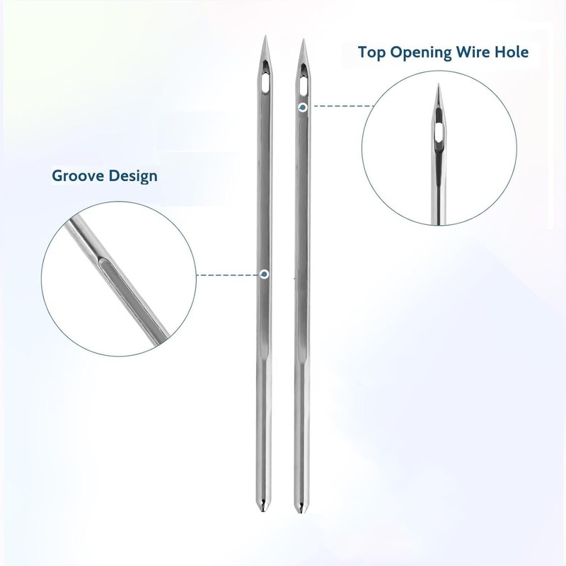 10pcs Canvas Leather Tent Shoes Sewing Awl Needle Repair Tool