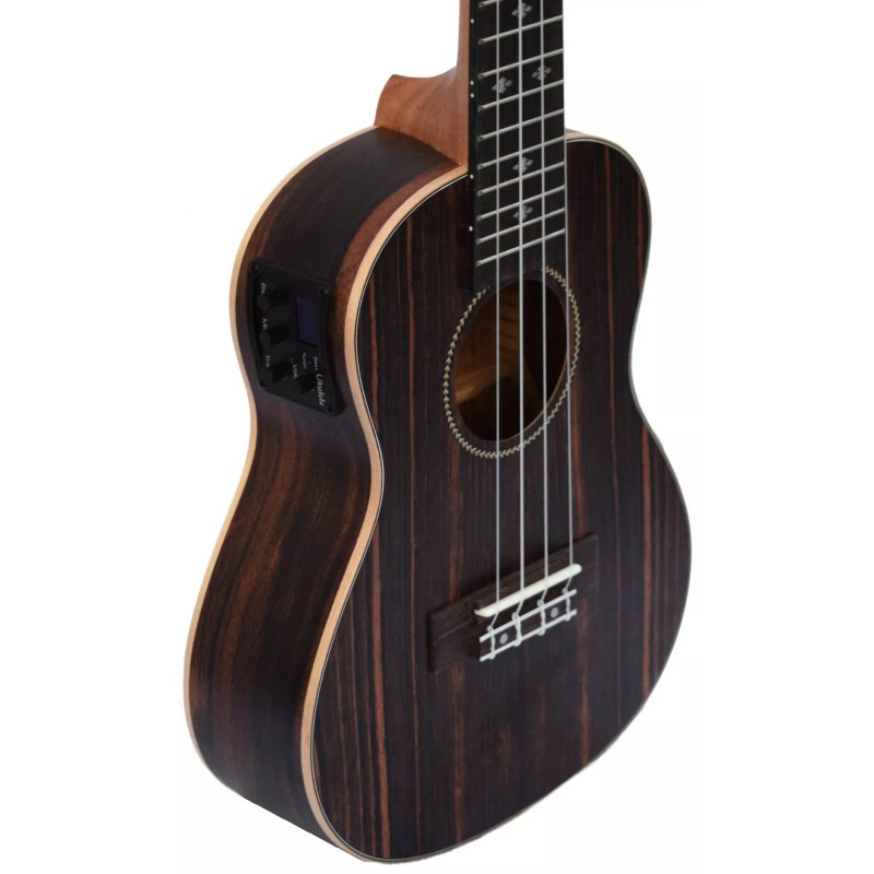 Aloha Ukulele Ebony Wood, Many Sizes, W/Wt EQ (Canadian brand)