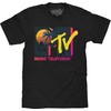Tee Luv Men's Retro 80s MTV Palm Tree Logo Shirt,
