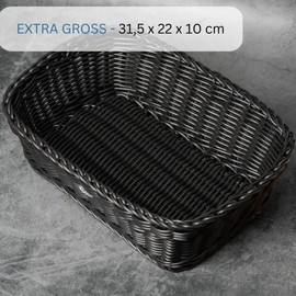 Saleen Multi-Purpose Basket, Suitable for Gastronomy, Rectangular, Plastic Fibre, Dark Brown