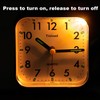 Tinload Small Battery Operated Analog Travel Alarm Clock Silent Non
