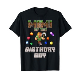 Mimi Of The Birthday Boy Video Gamer Pixel Number T-Shirt