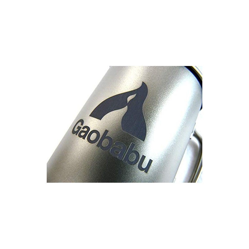 Gaobabuチタンマグカップ 300ml＆400mlのセット（フタ・メッシュ袋付）