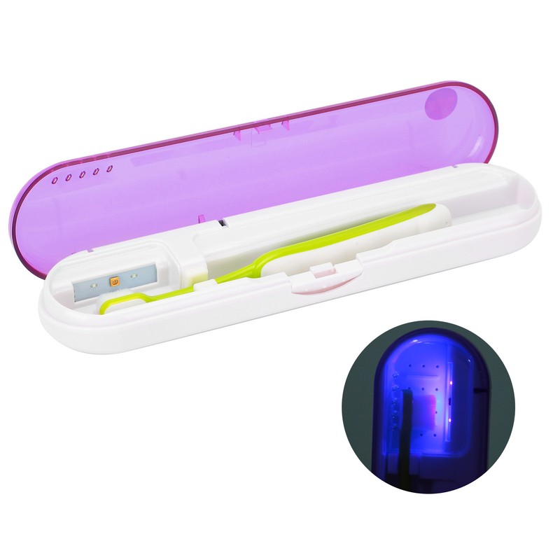 ZL‑08L UV LED Toothbrush Holder Cleaner Portable Ultraviolet Toothpaste CleanerPurple