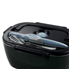 Salton 3-in-1 Electric Lunchbox Food Warmer - Portable, Heated Lunch Box for Car & Home with Fork & Spoon, 1.5L