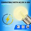 SOFOC- BA21D LED Bulbs High/Low Beam,Yellow G40 Bulb for Motorcycle