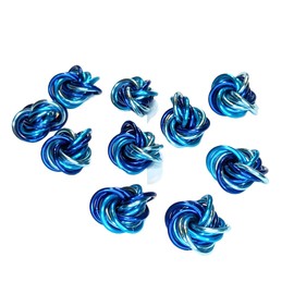 Möbii Fidget Balls (Multi-Packs): Quiet Mobius ADHD Anxiety Stim Stress Relief Toy Tool for Home Travel Office or Desk (Small - 10 Pack, Full, Blues)