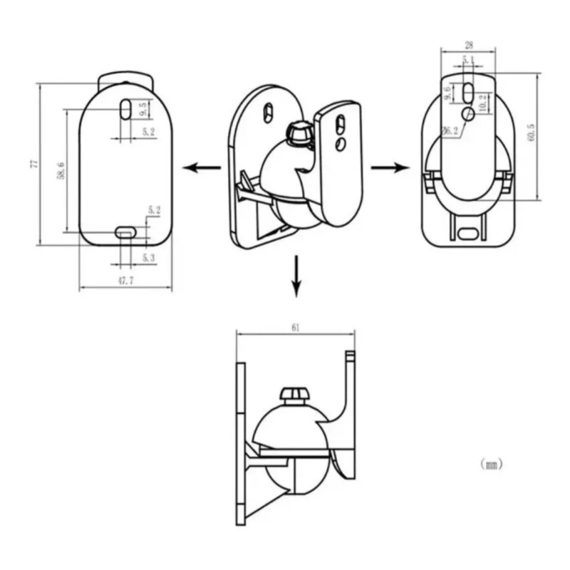 Escanver Soporte De Bocinas Universal Pared Envio Y Tornillos Gratis