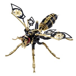 UpGLeuch 3D Metal Puzzle Adult Wasp, 3D Mechanical Metal Puzzle Model Kit with Tools, Desktop Ornaments Toy Gifts