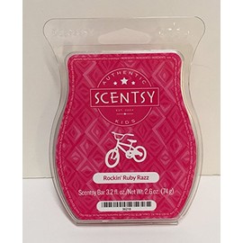 Scentsy Rockin' Ruby Razz Bar Wickless Candle Tart Wax, 8 Squares