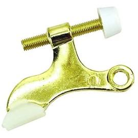 10 Pack - Designers Impressions Polished Brass Heavy Duty Hinge Pin Adjustable Door Stop : 7138