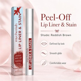 Delineador Labial Peel-Off y Tinte de Labios Marrón Rojizo Delineador y tinte labial peel-off con tono marrón rojizo, aplicación suave y acabado natural para maquillaje diario.