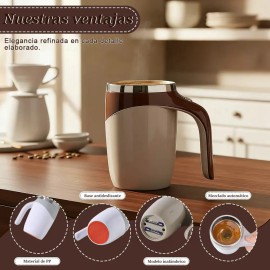 Magnetismo De Rotación Automática De La Taza De Café Marrón