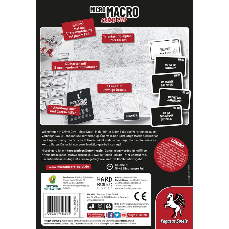 Pegasus Spiele 59060G - MicroMacro: Crime City (Edition Spielwiese Brand)