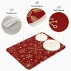 Christmas Snowflakes On Dark Red Dish Drying Mat for Kitchen,